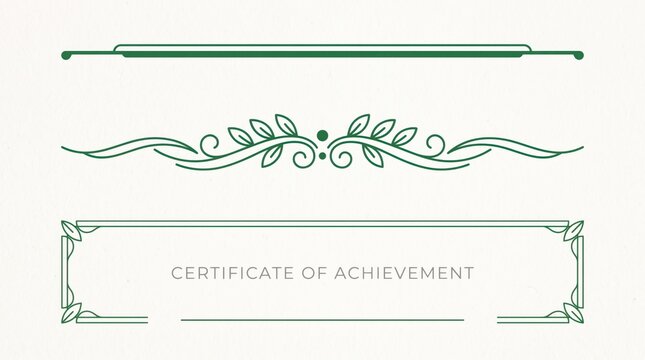 divider line horizontal green vector for border of text paragraph. separator art horizontal shape to separate graphic ornament of illustration. simple element design of minimal frame for certificate