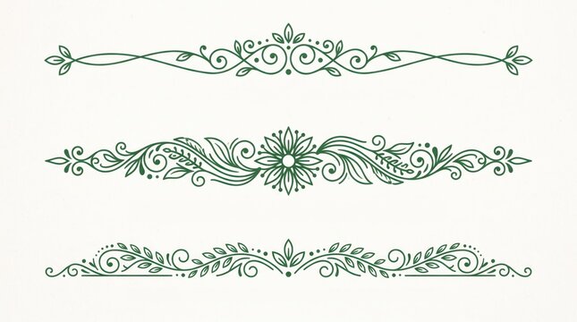 divider line horizontal green vector for border of text paragraph. separator art horizontal shape to separate graphic ornament of illustration. simple element design of minimal frame for certificate