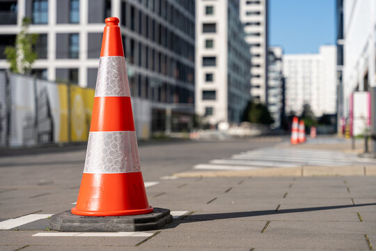 Traffic Cone Road Safety Construction Urban Street Warning Infrastructure Concept