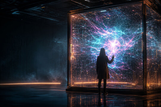 AI Sandbox in a Glass Cube, Secure Innovation and Testing Concept