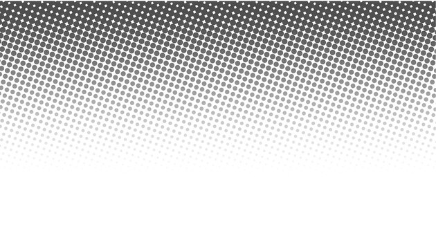 Halftone dot pattern fading into transparent checkered background abstract overlay texture.