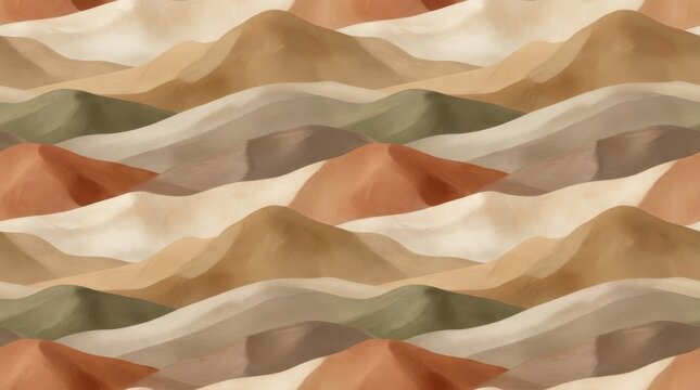 Earth tones wallpaper featuring abstract layered hills blending smoothly into a background