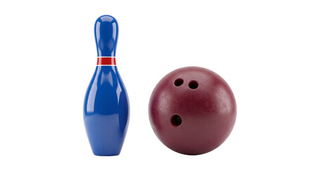 Classic bowling pin and ball set for a game of strikes and spares © Sapphire