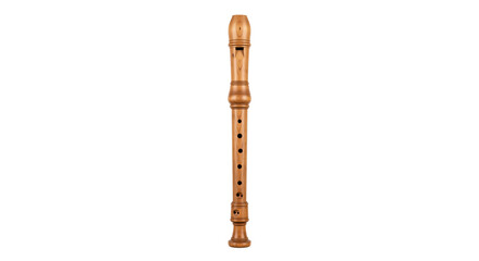 Wooden recorder musical instrument with finger holes and a mouthpiece © Sapphire