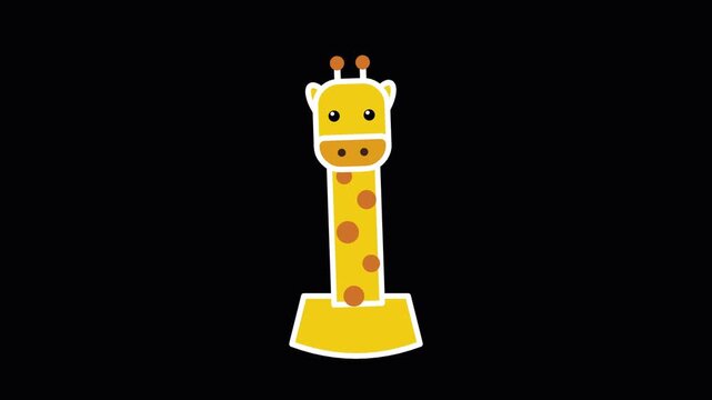 Cute Giraffe Birthday Celebration with Happy Birthday Candle and Cake, Funny Cartoon Animal Vector Illustration Isolated on White Background for Zoo, Safari and Kids Design