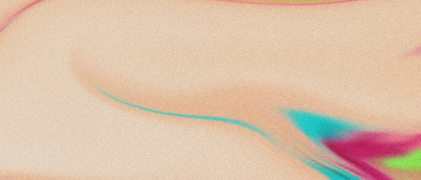Subtly granulated nude backdrop adorned with an ethereal blend of flowing turquoise, fuchsia, and faint lime gradients, creating a dreamlike abstract