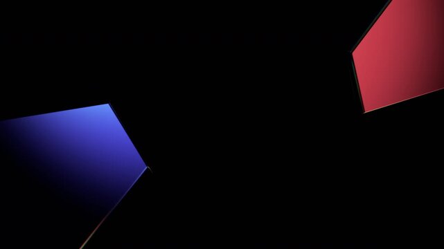 Abstract rotating glass hexagons, 4k seamless loop 3d animation