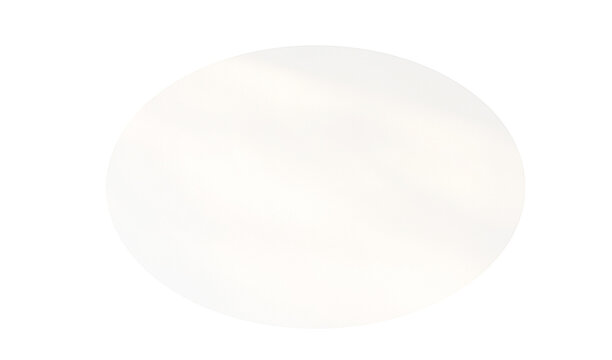 A simple white oval shape isolated on transparent background