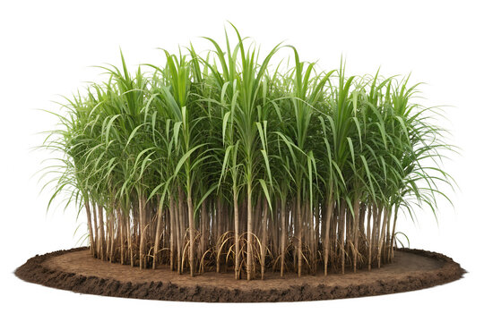 Sugarcane Plant Cluster, Green Sugarcane Field, Tall Sugarcane Stalks, Fresh Sugarcane Crop, Sugarcane Plantation Mound
