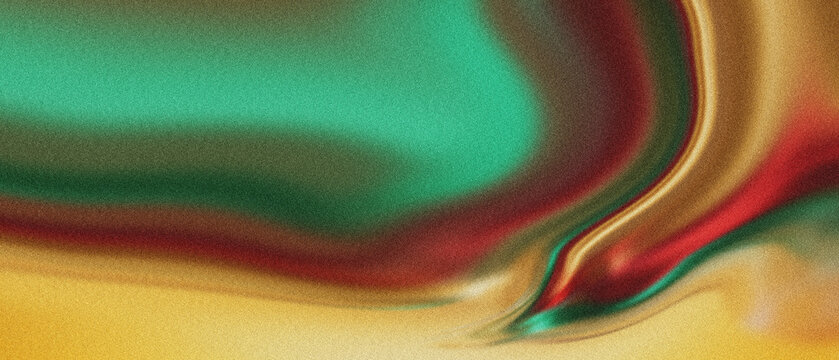 Textured abstract blend of aquamarine, goldenrod, and crimson, with fluid, granular forms creating a unique digital backdrop.