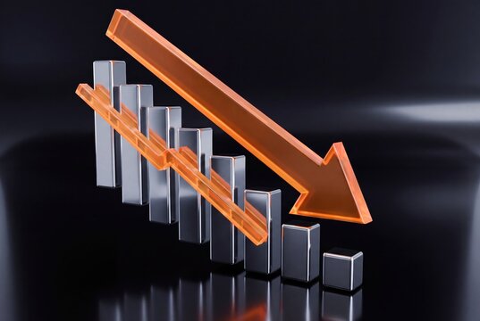 Financial crisis decline graph chart arrow down recession economic drop