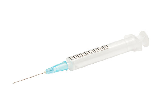 Syringe isolated on white backdrop
