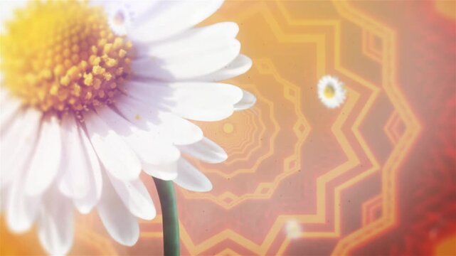 Blooming Floral Kaleidoscope Tunnel - Dreamy Flower Mandala Motion Graphics Background
