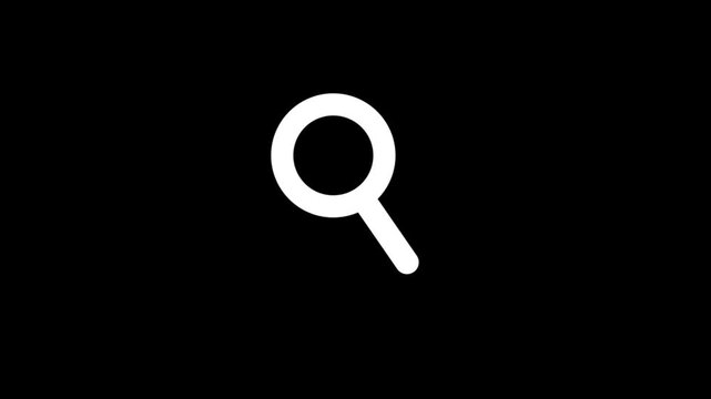 Modern Search Magnifying Glass Icon Minimal Find Symbol for Mobile Applications, Web Navigation and User Interface Design