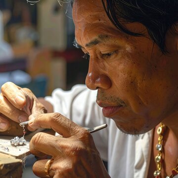 Jeweler at work