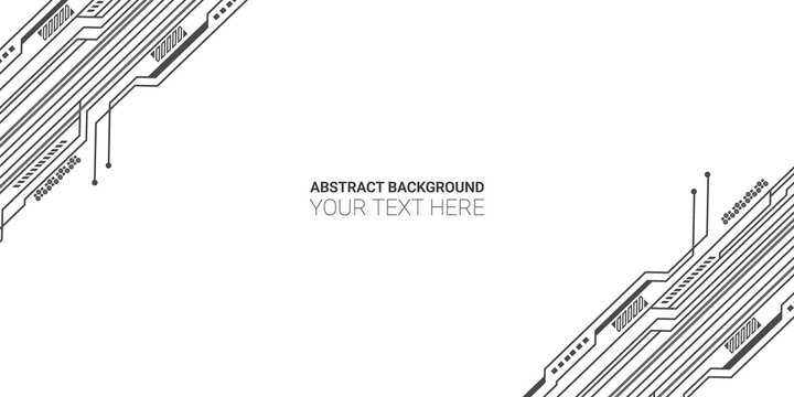 Abstract Technology Background with Circuit Board Frame and Copy Space