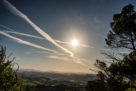Marche. Spectacular landscape of the Marche hills.