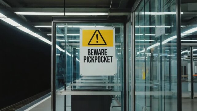 Beware of pickpocketing on public transport. Pickpocket.