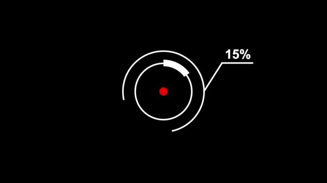 Loading icon animation 71% circle. 71 percent circle round do nut chart .In of graphic Element with Alpha Channel 4k video royalty free graphic animation