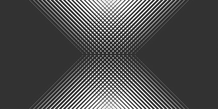 Abstract dark grey optical line grid convergence background with diagonal lines