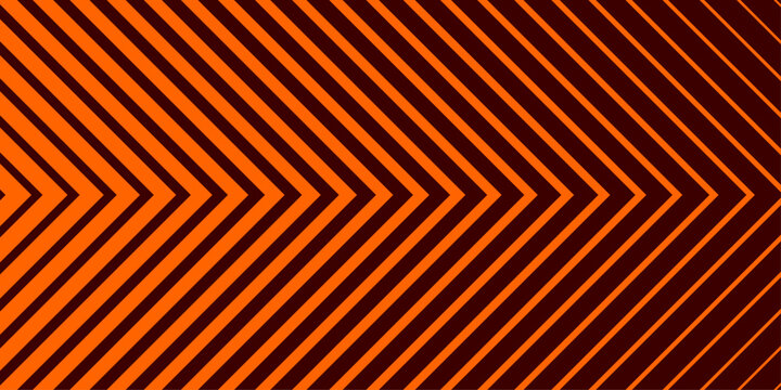 Vibrant orange and dark brown diagonal chevron arrow stripe pattern background