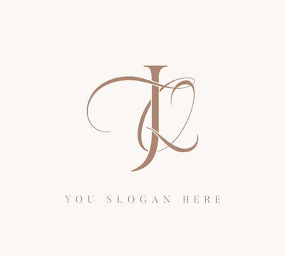 QJ JQ initial letter monogram logo