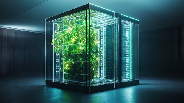 Sleek Glass Cube Digital Sanctuary for Modern Housing Concepts