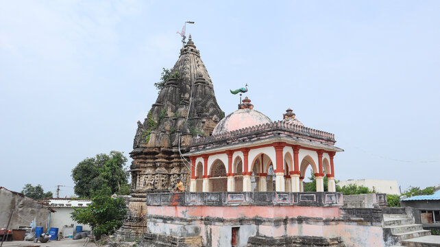 Ancient Anteshwar Mahadev Temple with Intricate Stone Carvings at Anandpur Bhadla Gujarat India.