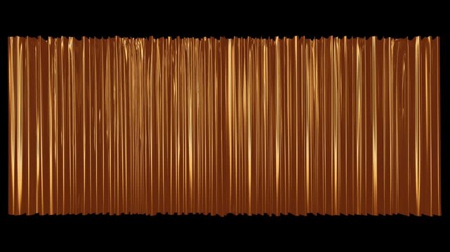 Golden Curtains Opening and Closing as normal speed