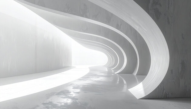 Futuristic White Tunnel