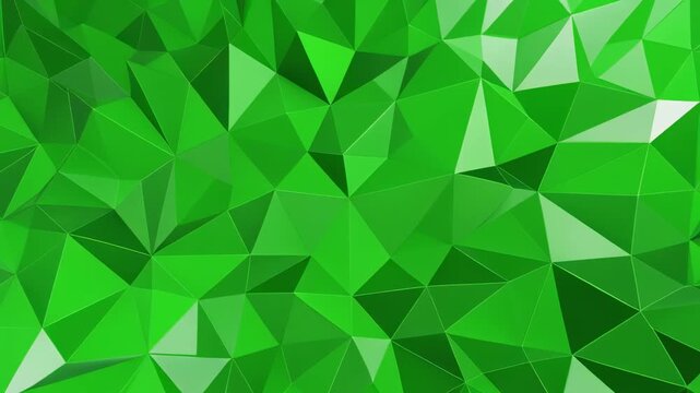 Emerald Green Abstract Geometric Pattern with Copy Space for Text Over Black Background