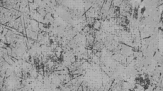 Monochrome White Distressed Grunge Surface Texture with Black Scratch Marks and High Contrast Bright Light Overlay