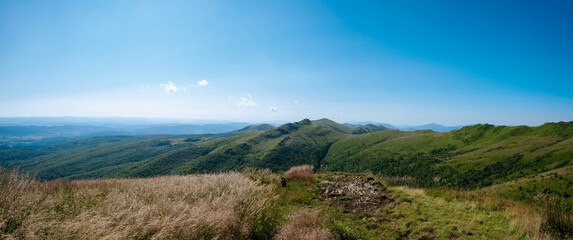 Panorama of the mountains in summer. Poland, Bieszczady Mountains. © Tomasz