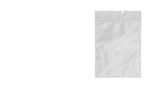 Transparent Zip Lock Bag Close-up in Monochrome
