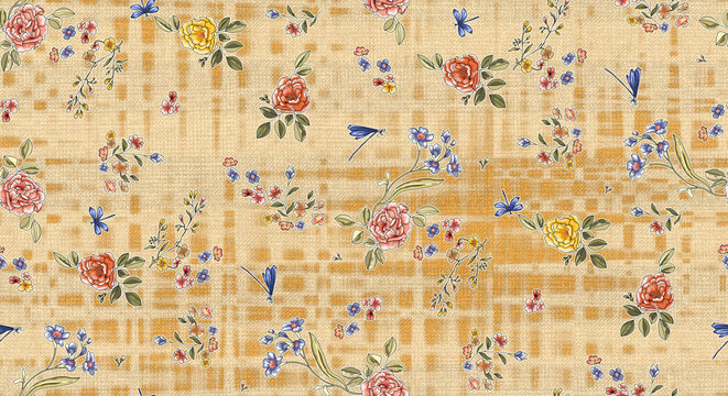 Floral allover print design high quality 