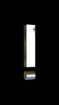 3d ( !) icon mark sine logo rotation animation video in dark background 4k video