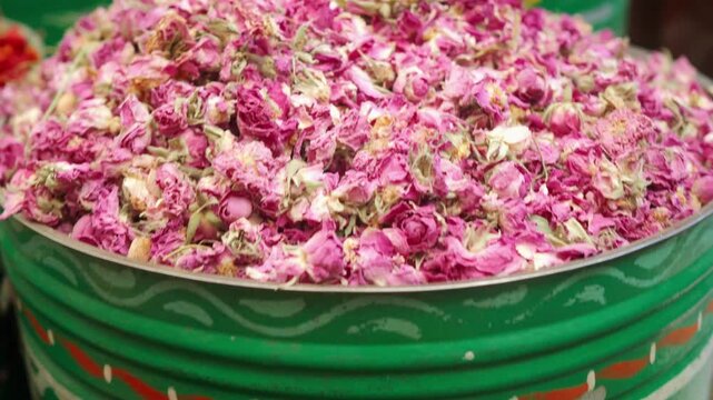 Close-Up of Multicolored Decorative Confetti Flakes Pile for Celebration and Craft Background
