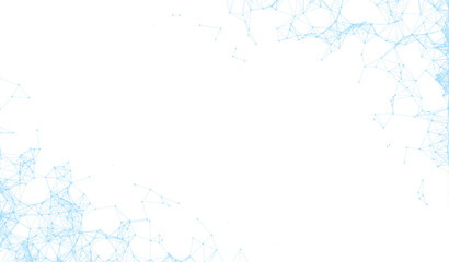 Obraz premium Technology vector background. Science data network vector background. Organic neural network. Abstract background with connecting dots and lines. Network connection structure. Plexus overlay effect.