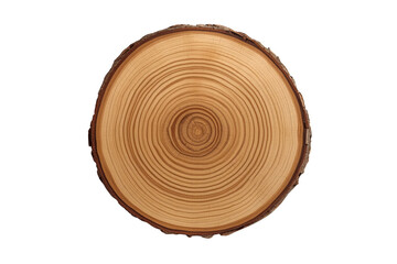 Fototapeta premium Round tree trunk wood slice with concentric rings