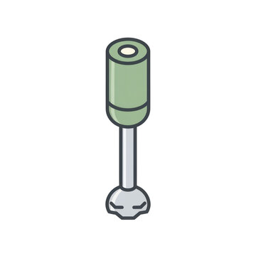 3D Isometric Immersion Hand Blender Kitchen Appliance Illustration Isolated on a Transparent Background