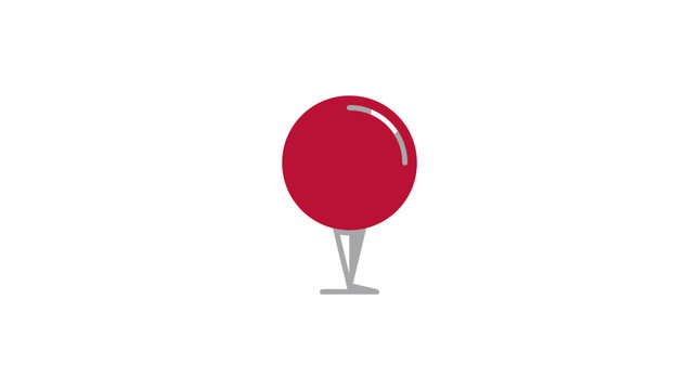 Red location pin icon on a white background.