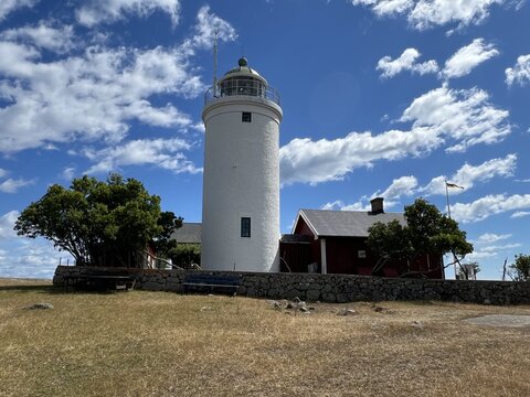 Hano lighthouse in Blekinge archipelago, southern Sweden.