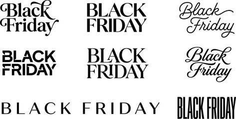 Fototapeta premium Black friday typography collection