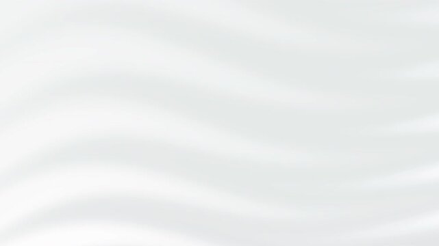 Soft white smooth fabric with wavy texture in light gray, elegant silk material. Suitable for backgrounds, fashion design, and textile concepts.