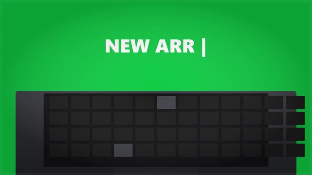 Animated mechanical flap display template on green screen
