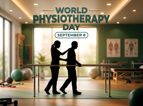 World Physiotherapy Day Therapist Assisting Patient Walking