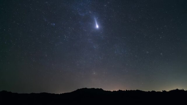 回転する星空の動画