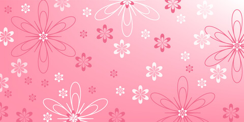Fototapeta premium Happy Valentines Day text with fireworks and hearts on pink background for greeting card. Romantic celebration banner template.