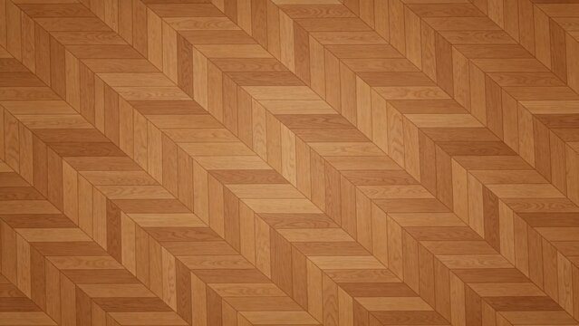 Medium brown parquet wood flooring
