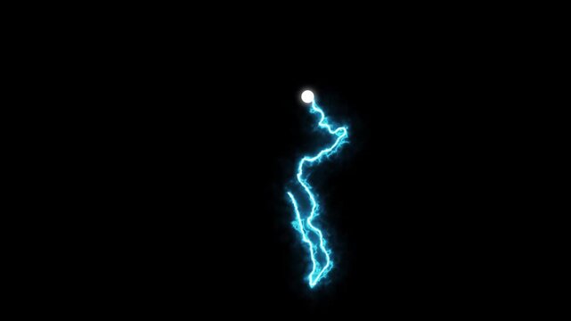 Glowing blue neon light outlines the map of Myanmar with a bright electrical energy trail moving on a dark black background in motion graphics